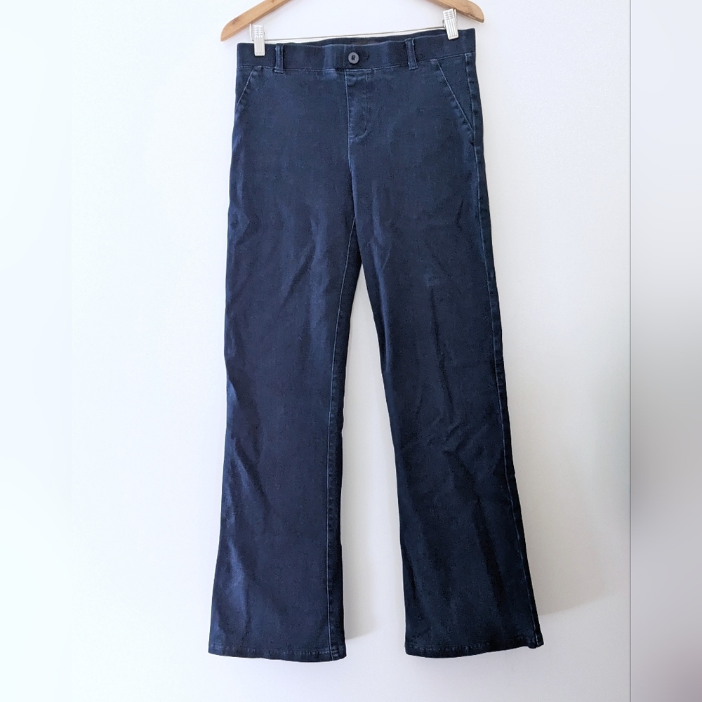 Betabrand Bootcut Dress Pant Yoga Pants Indigo Denim  Size Medium